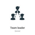 Team leader vector icon on white background. Flat vector team leader icon symbol sign from modern general collection for mobile