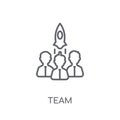 Team linear icon. Modern outline Team logo concept on white back Royalty Free Stock Photo