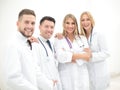 Team of medical professionals working at the medical office. Royalty Free Stock Photo