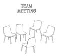 Team meeting in absentia Royalty Free Stock Photo