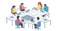 Team Meeting Illustration Ã¢â¬\' Workplace Collaboration Concept Royalty Free Stock Photo