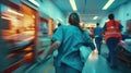 Healthcare Team Rapidly Responding in Hospital Emergency