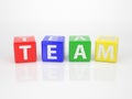 Team out of Letter Dices Royalty Free Stock Photo
