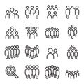 Team , people, group, human , Staff icon set in thin line