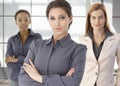 Team portrait of happy businesswomen in office Royalty Free Stock Photo