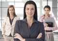 Team portrait of happy businesswomen in office Royalty Free Stock Photo