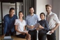 Team portrait of happy diverse professional business people in office Royalty Free Stock Photo