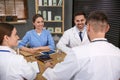 Team of doctors having meeting in office Royalty Free Stock Photo