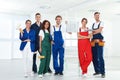 Team of professional painters with tools Royalty Free Stock Photo