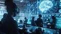A team of programmers coding a cognitive computing system harnessing its potential to revolutionize data analysis
