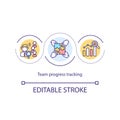 Team progress tracking concept icon