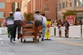 Team Pushes Bed Down Street In Mattress Race