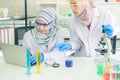 Team of scientists doing medical research Royalty Free Stock Photo