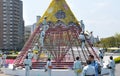 A team setting up for Hiroshima flower festival