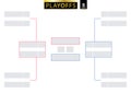 8 Team Single Elimination Bracket. Tournament Bracket for playoffs on white background