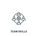 Team Skills icon. Line simple icon for templates, web design and infographics Royalty Free Stock Photo