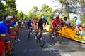 Team Sky Leading Up A Hill La Vuelta EspaÃÂ±a Cycle Race Royalty Free Stock Photo