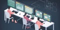 A team of software developers collaborating on a codebase created with generative AI