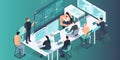 A team of software developers collaborating on a codebase one created with generative AI