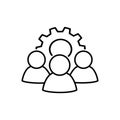 Team of some employees icon vector. Teamwork illustration sign. development team symbol. technical support logo.