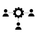 Team of some employees icon vector. workers illustration sign. developers symbol. management logo.
