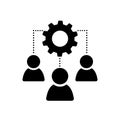 Team of some employees icon vector. workers illustration sign. developers symbol. management logo.