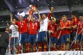 Team of Spain, the Winner of UEFA EURO 2012 Tournament Royalty Free Stock Photo