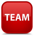 Team special red square button Royalty Free Stock Photo