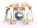 Team spirit, debate about Earth Royalty Free Stock Photo