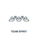 Team Spirit icon. Line simple icon for templates, web design and infographics Royalty Free Stock Photo