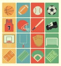 Team sports icons set Royalty Free Stock Photo