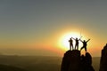 Team success in mountaineering Royalty Free Stock Photo