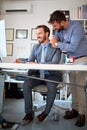 Team of successful business men in a meeting Royalty Free Stock Photo