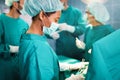 Team surgeon at work in operating room. Royalty Free Stock Photo