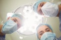 Team of surgeons working together Royalty Free Stock Photo