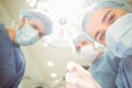 Team of surgeons working together Royalty Free Stock Photo