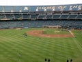 Team takes batting practice before start of baseball game