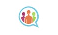 Team Talk People Chat Bubble Logo
