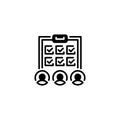 Team Task line icon. Universal creative premium symbol. Vector sign icon logo template. Vector illustration