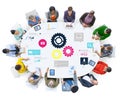 Team Teamwork Cog Functionality Technology Business Concept Royalty Free Stock Photo