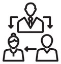 Team, teamwork Isolated Vector Icon can be easily edit and modify Royalty Free Stock Photo