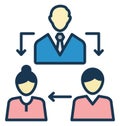 Team, teamwork Isolated Vector Icon can be easily edit and modify Royalty Free Stock Photo
