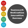 Team & teamwork, motivated people - vector icon