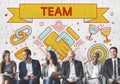 Team Teamwork Partnership Collaboration Concept Royalty Free Stock Photo