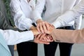 Team Teamwork Togetherness Community Connection Concept. Top View Business Team Royalty Free Stock Photo