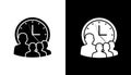 Team time management icon set Royalty Free Stock Photo