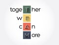 TEAM - Together We Can More acronym, business concept background Royalty Free Stock Photo