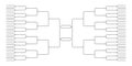 64 team tournament bracket championship template flat style design vector illustration