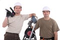 Team of tradespeople Royalty Free Stock Photo