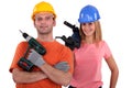 A team of tradespeople Royalty Free Stock Photo
